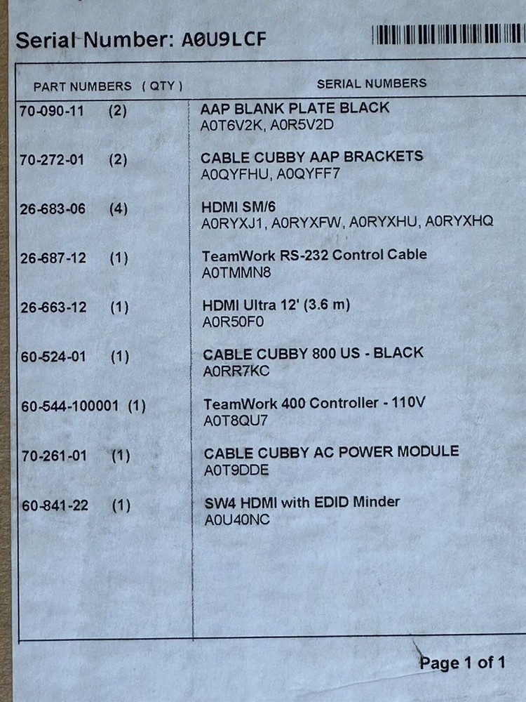 Extron Electronics TeamWork 400 System US 42-214-01 Sealed Box New
