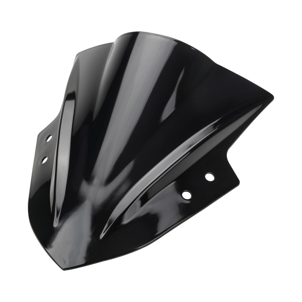 Black Double Bubble ABS Windscreen Windshield For Kawasaki Ninja 300 2013-2018