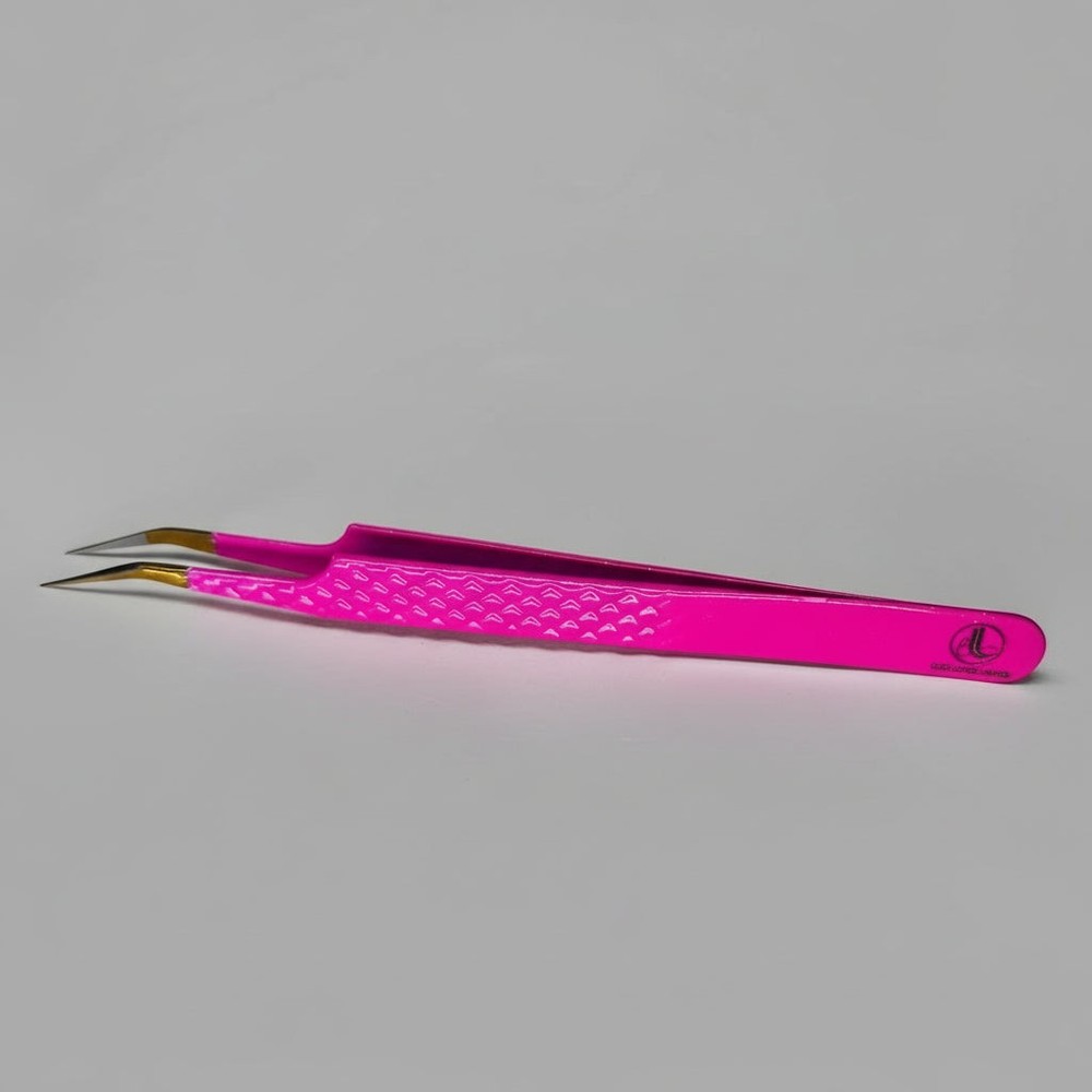 Pretty Pink Isolation Tweezer - J Shape