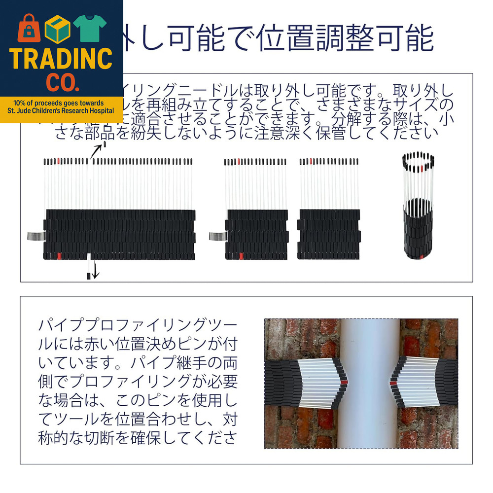 Multi Surface Pipe Profiling Tool, Pipe Cutting Template Multi Functional Shape