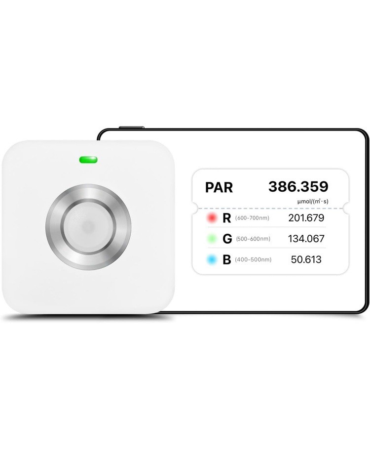 Quantum PAR Meter,6000umol/(㎡s),DLI Calculator,PPFD Distribution Record