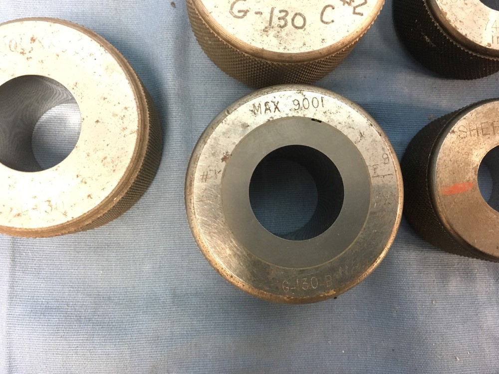 7 Various Sheffield Master Setting Rings For Air Spindle