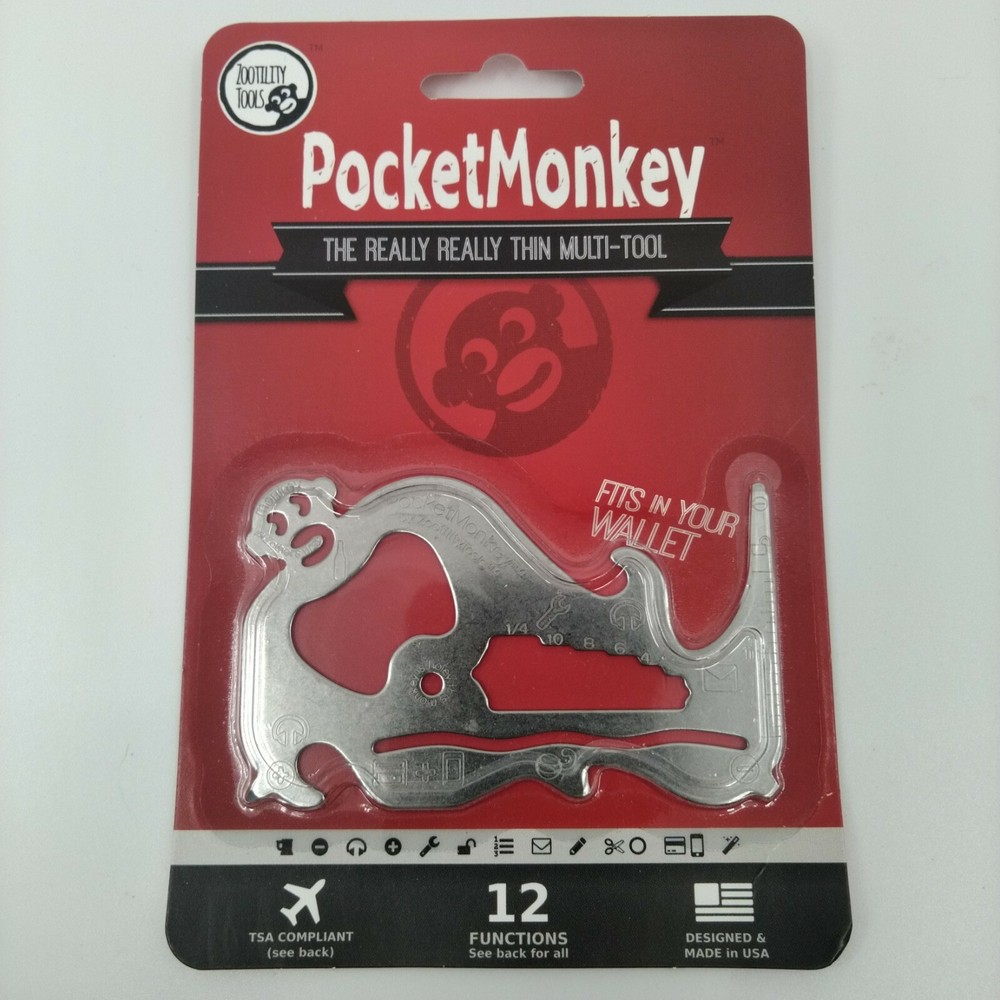 Pocketmonkey Multi-Tool made in USA by Zootility Tools