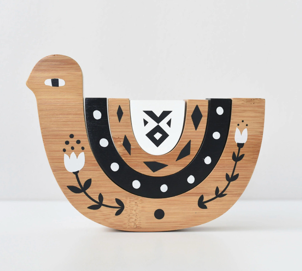 Wee Gallery Bamboo Nesting Bird - Eco friendly. Scandi Look.