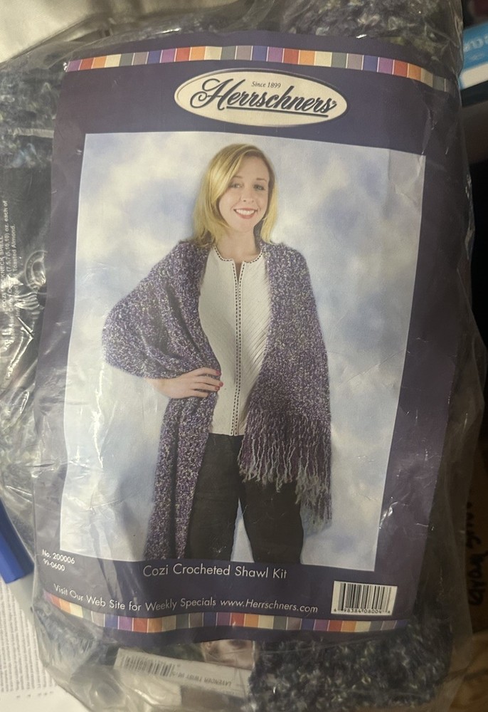 Herrschners Cozi Crochet Shawl Kit