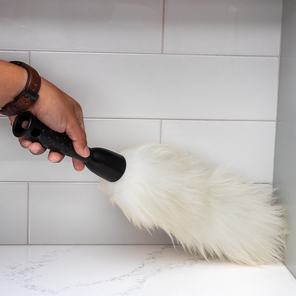 Natural Lambs Wool Duster Wand W/ Standard Extension Threaded Handle