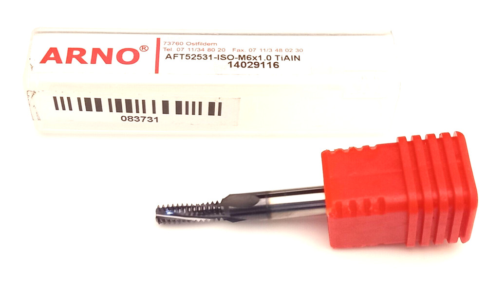 ARNO Solid Carbide  Thread Milling  AFT52531-ISO-M6x1.0 TIAIN