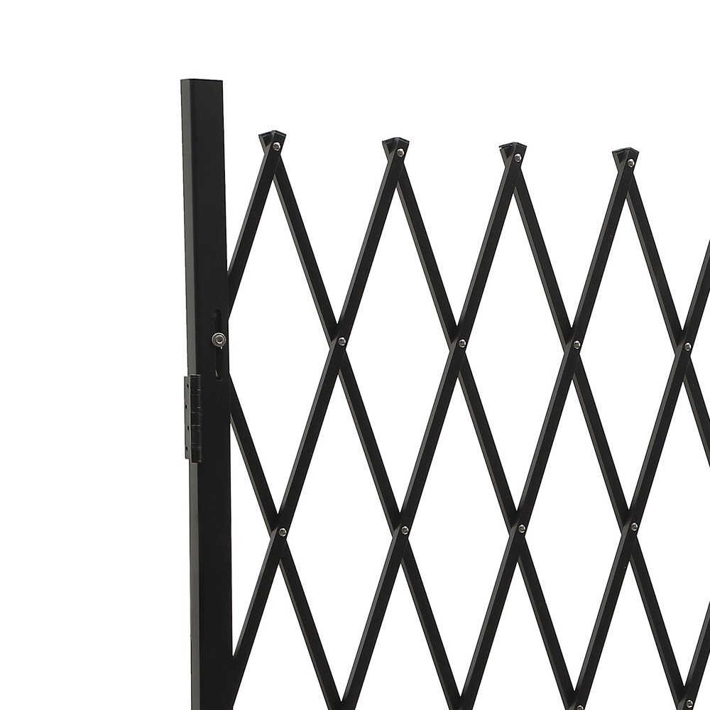 Double Folding Security Gate Rolling Door Gate 5.25' H x 9.84' Scissor Gate