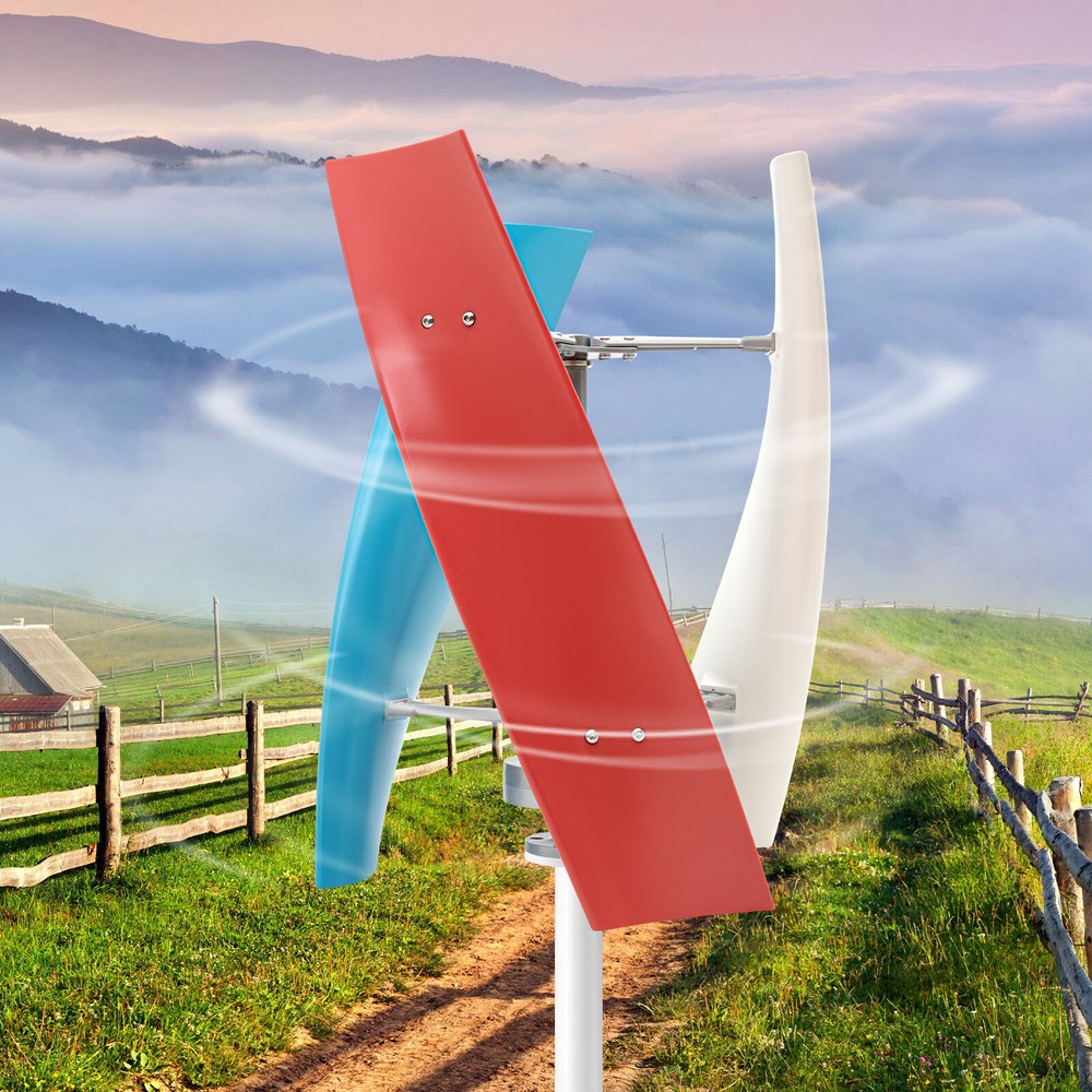 3-Blades Turbine Wind Generator Vertical Windmill Wind Power & Charge Controller