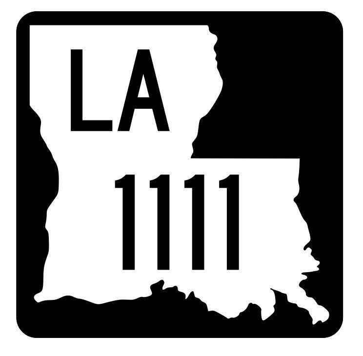 Louisiana State Highway 1111 Sticker Decal