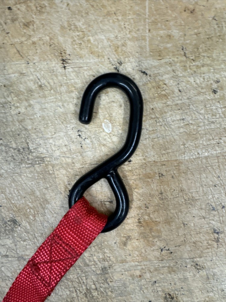 Red WORKFORCE 8363 CARGO RATCHET TIE DOWN STRAP Working Load Limit 800 lbs