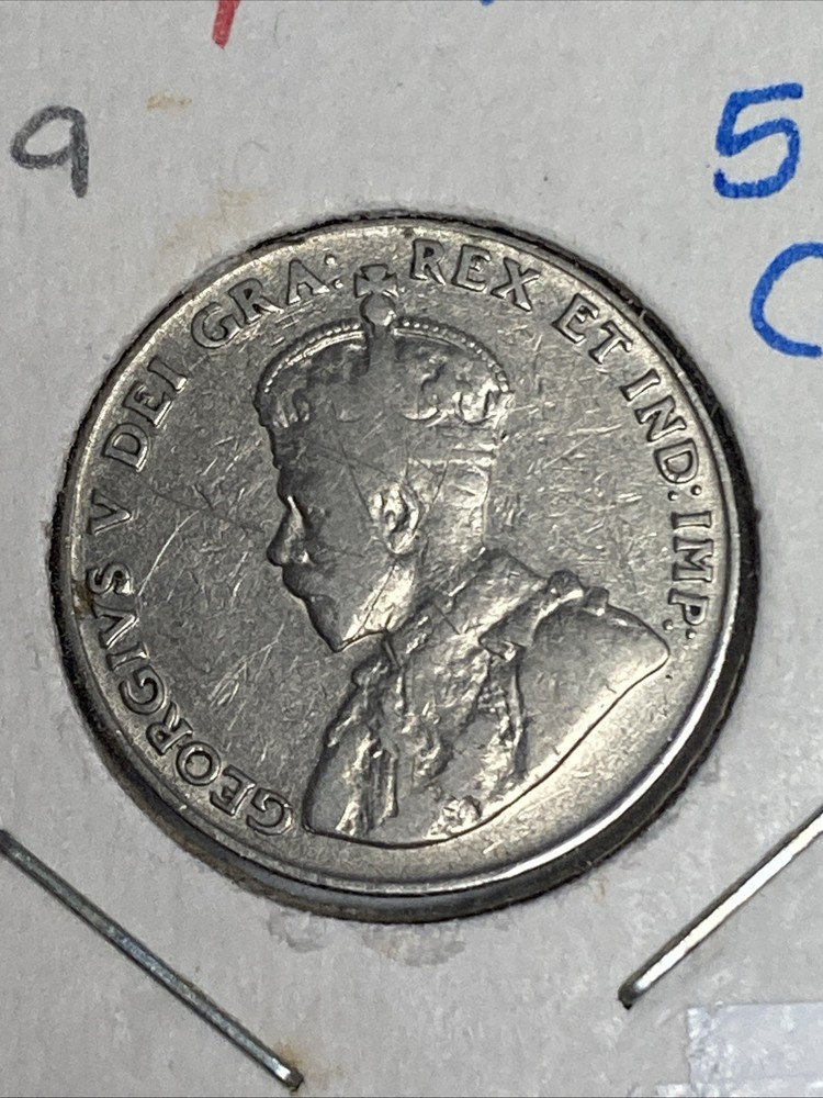 1929 Canada Five Cents Km#29 Nickel