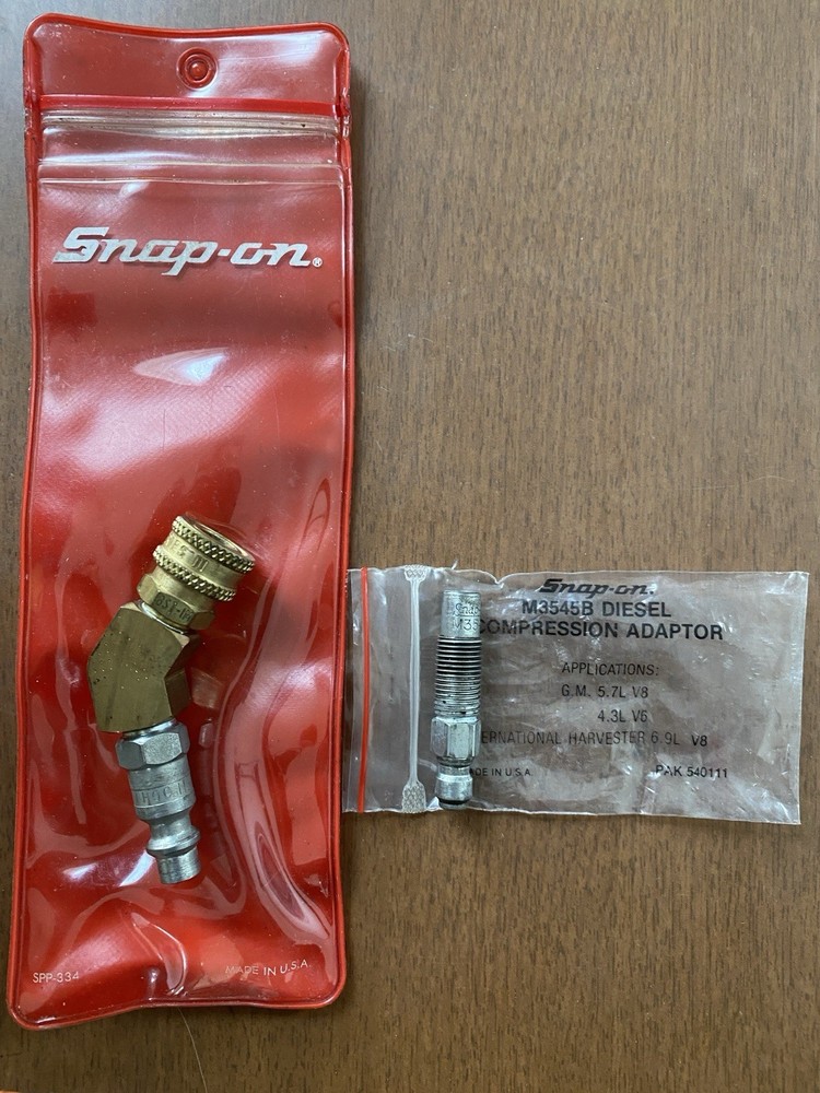 SNAP-ON TOOLS M3545B Glow Plug Compression Adaptor SPP334 USA + EXTRAS