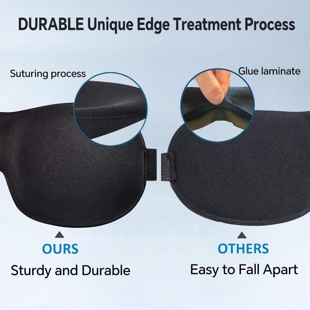 Sleep Mask for Side Sleeper 3 Pack 100% Blackout 3D Eye Mask for ...