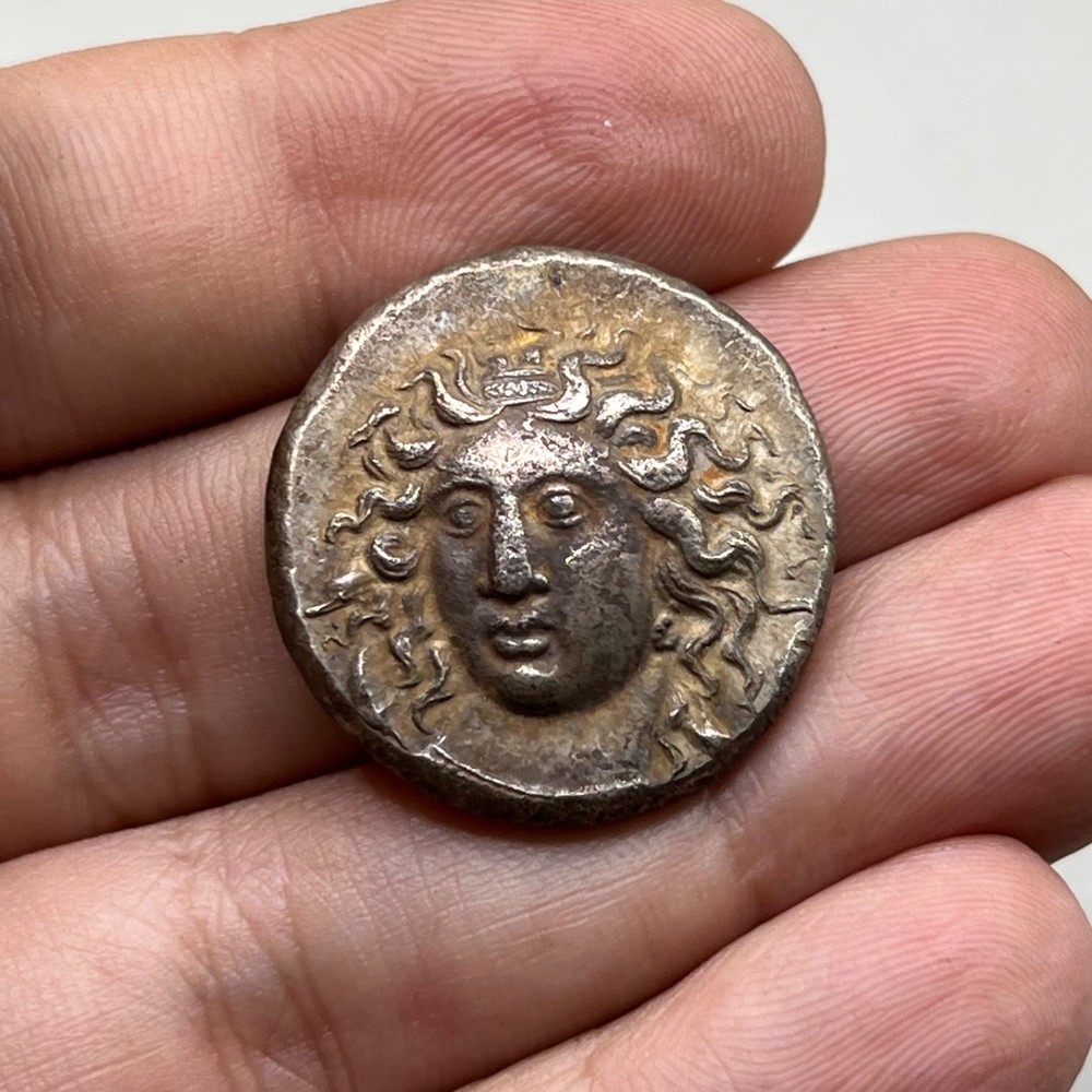Wonderful Ancient Greek Unique Queen Image solid Silver Coated Coin