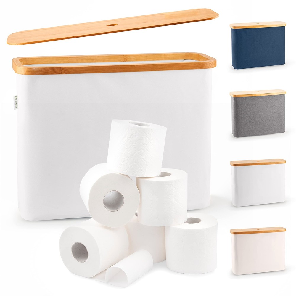 Toilet Paper Storage for 12 Rolls, Stackable & Foldable - The Ultimate Bathro...
