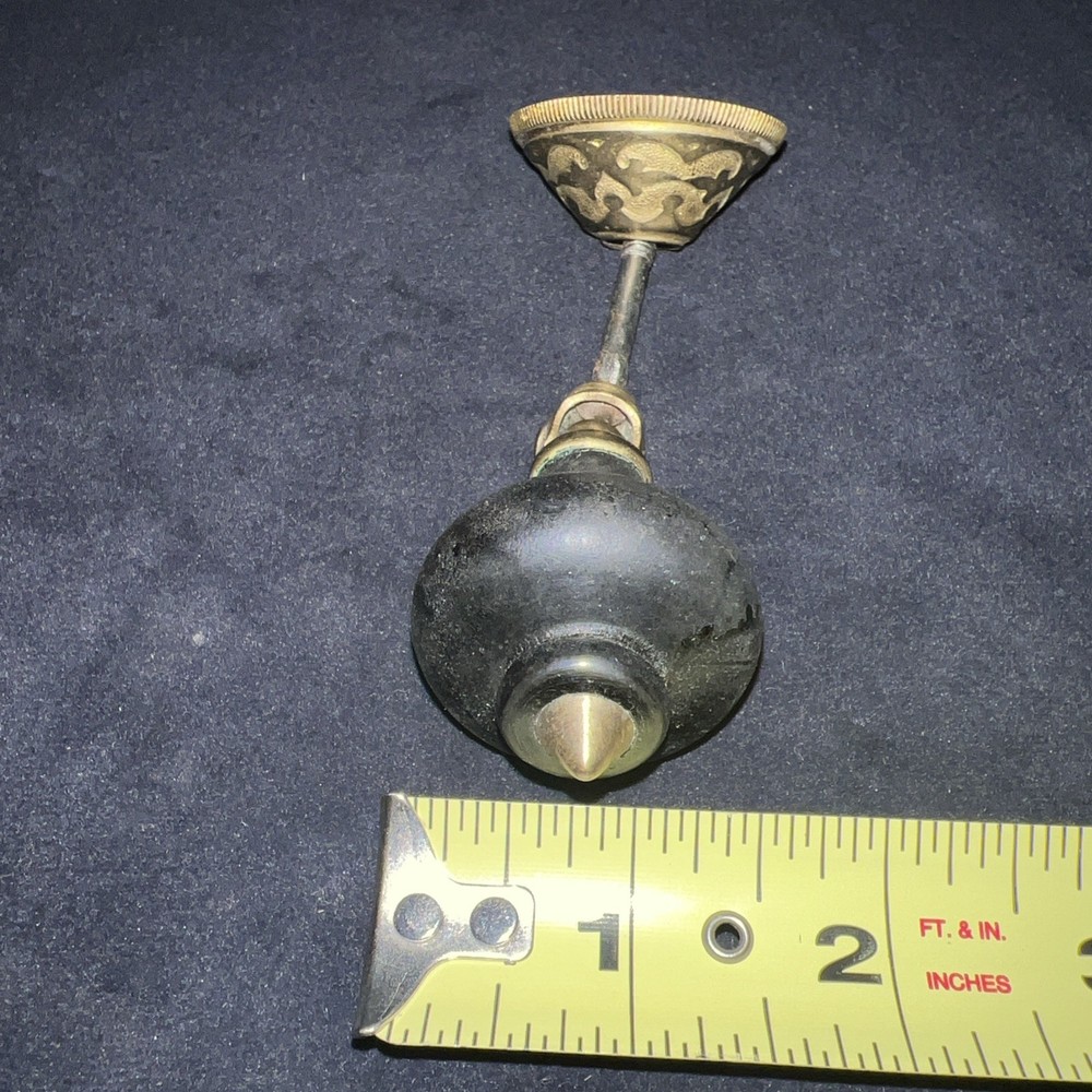 4 MATCHING ANTIQUE TEARDROP BLACK EBONIZED VICTORIAN PULLS