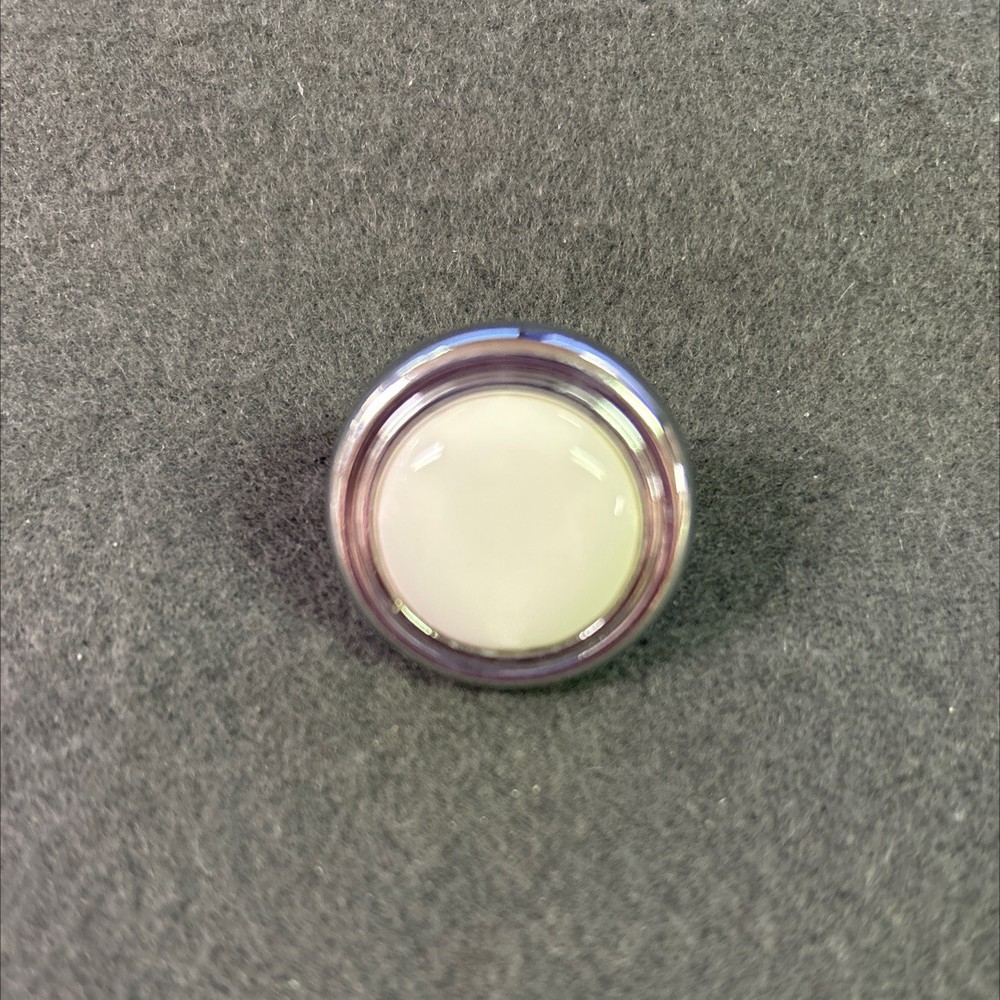 1-1/4" Avante Knob White Insert with Chrome