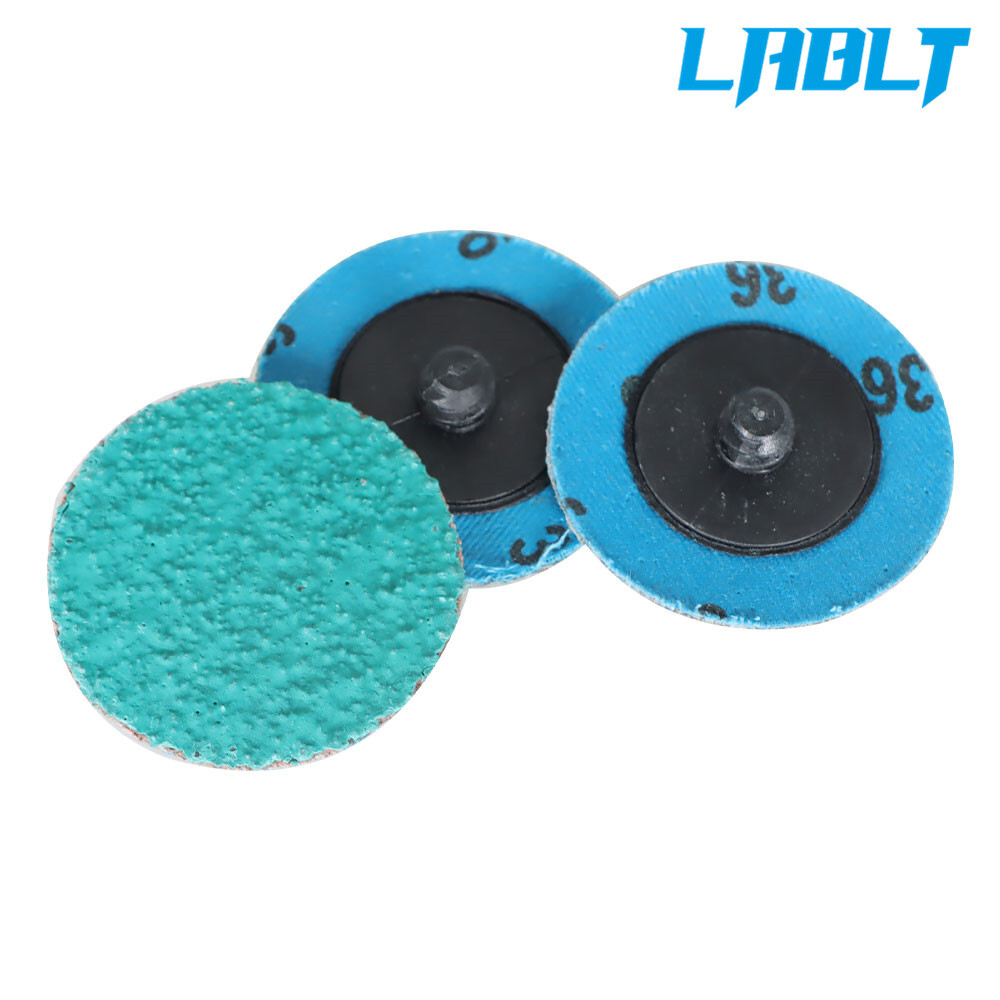 LABLT 25 Pack 2" 36 Grit Zirconia + Grind Aid Quick Change Sanding Discs Type