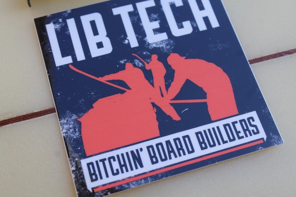 LIB TECH Snowboards Bitchin' Board Builders Surfboards Snow Snowboarding STICKER