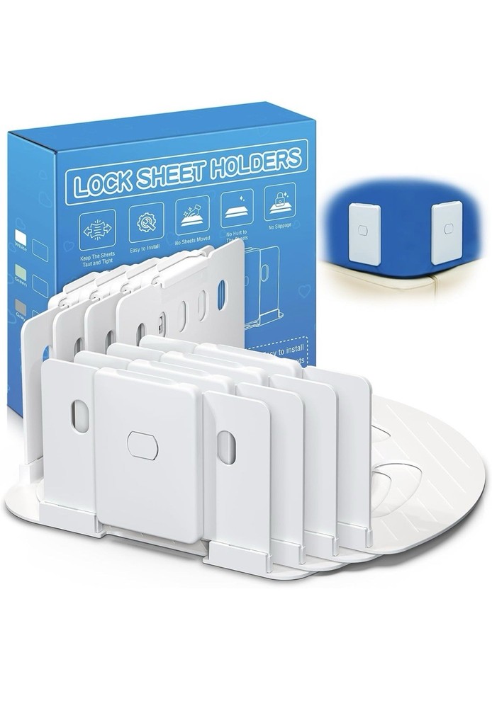 Bed Sheet Straps, Upgraded Sheet Holder Keep Sheets Firm & Tight, Open Corner
