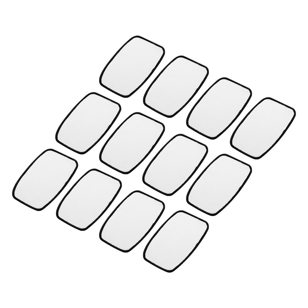 20pcs Sublimation Patch Blank Oval Rectangle White with Black Border