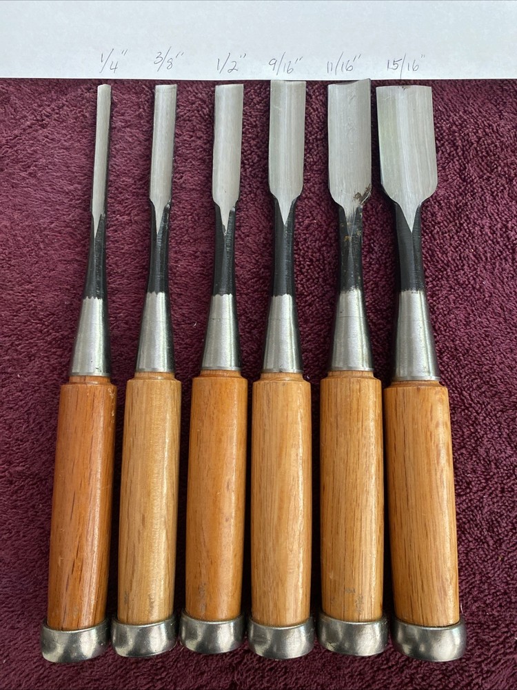 6pc Well Made Carving Chisel Gouge Set Unbranded
