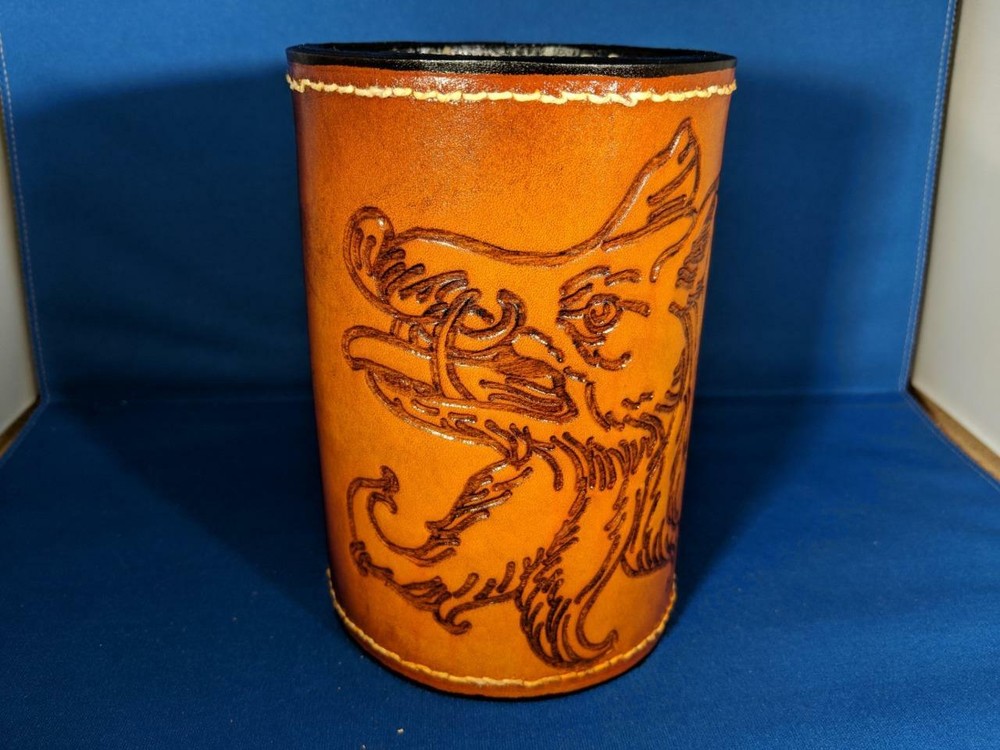 Boar's Head Leather Mug by Elandah Leather
