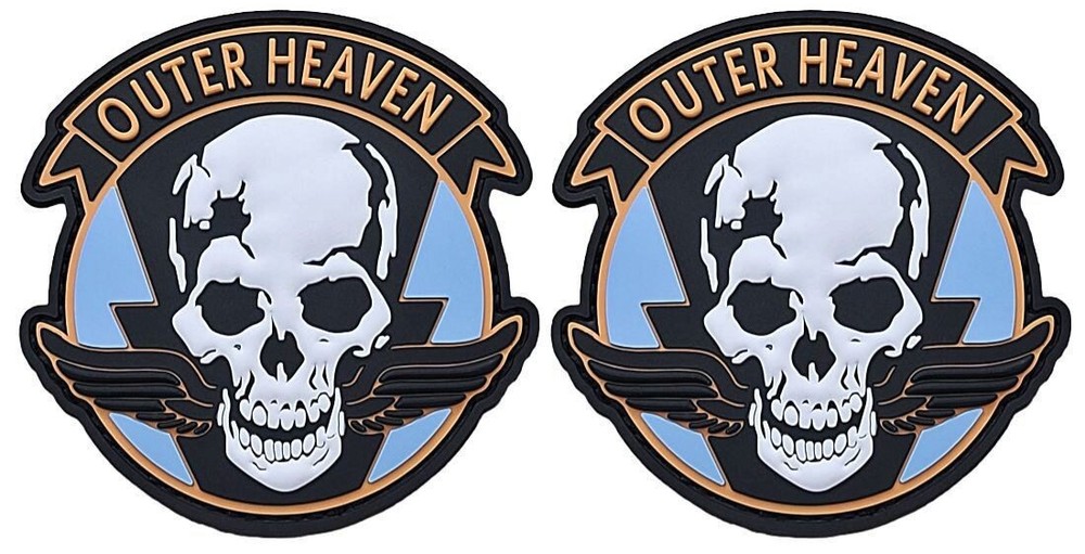 Metal Gear Solid Outer Heaven Phantom Pain 3D PVC RUBBER PATCH | 2PC HOOK  3"x3"