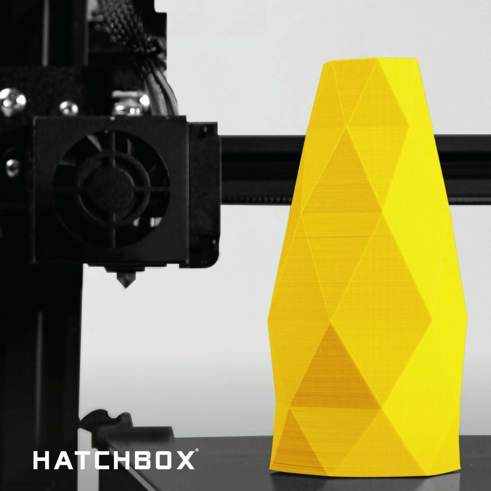 HATCHBOX ABS 1.75 mm 3D Printer Filament in Yellow, 1kg Spool