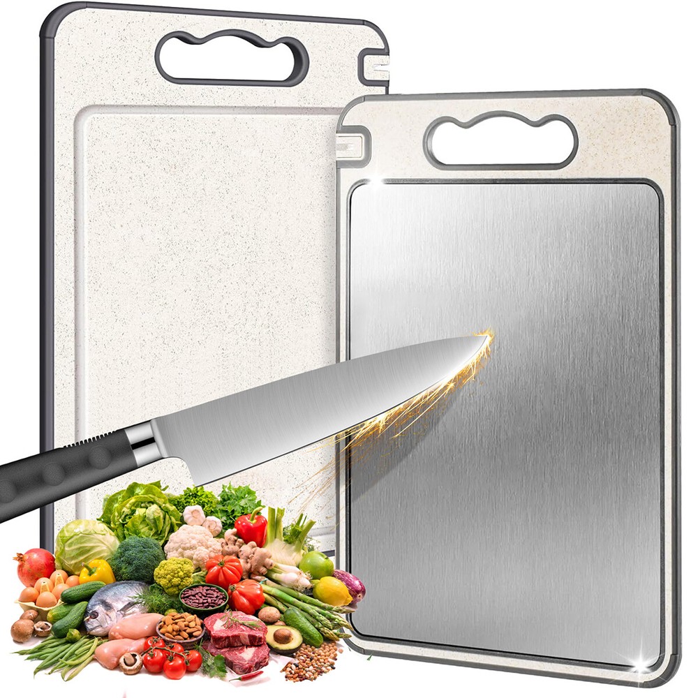 Titanium Chopping Board Stainless Non Stick Cutting Board For Kitchen Camping
