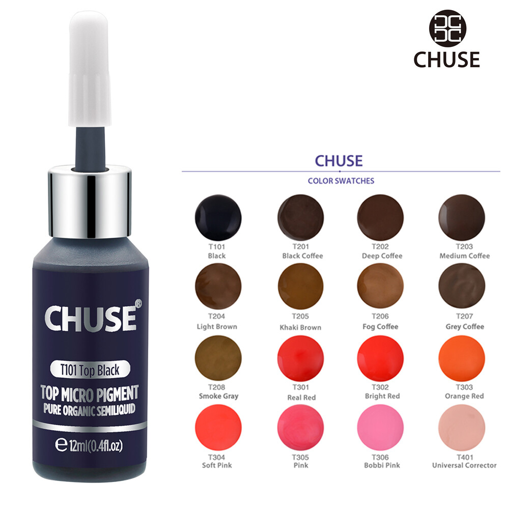 CHUSE Permanent Makeup Pigment Tattoo Ink Eyebrow Eyeliner Lip PMU Machine Inks