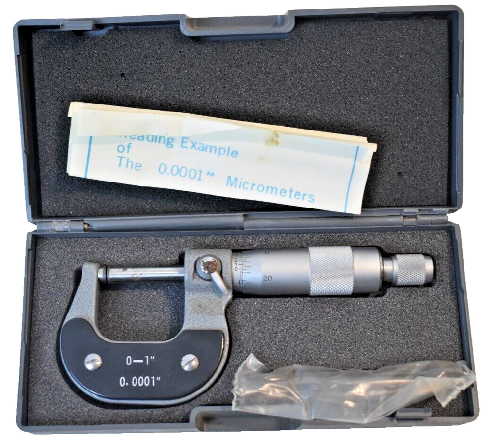 Aerospace Tools Outside Micrometer 0-1", 0.0001" Tolerance With Case
