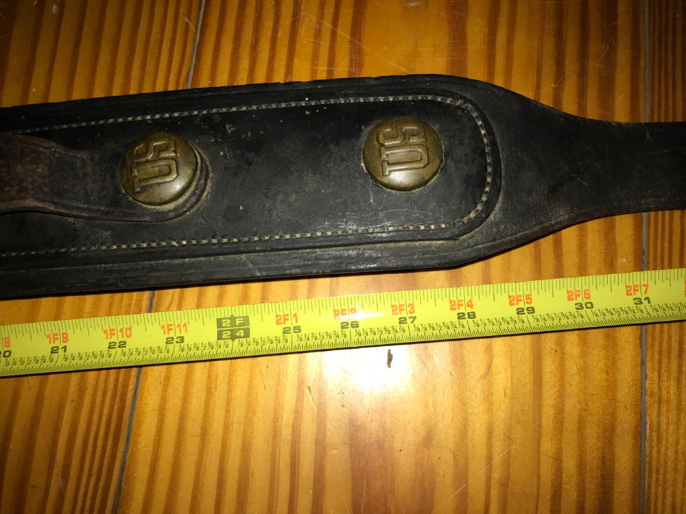 Old Black Leather Breast Collar(?) Strap Strecker Bros., Co.