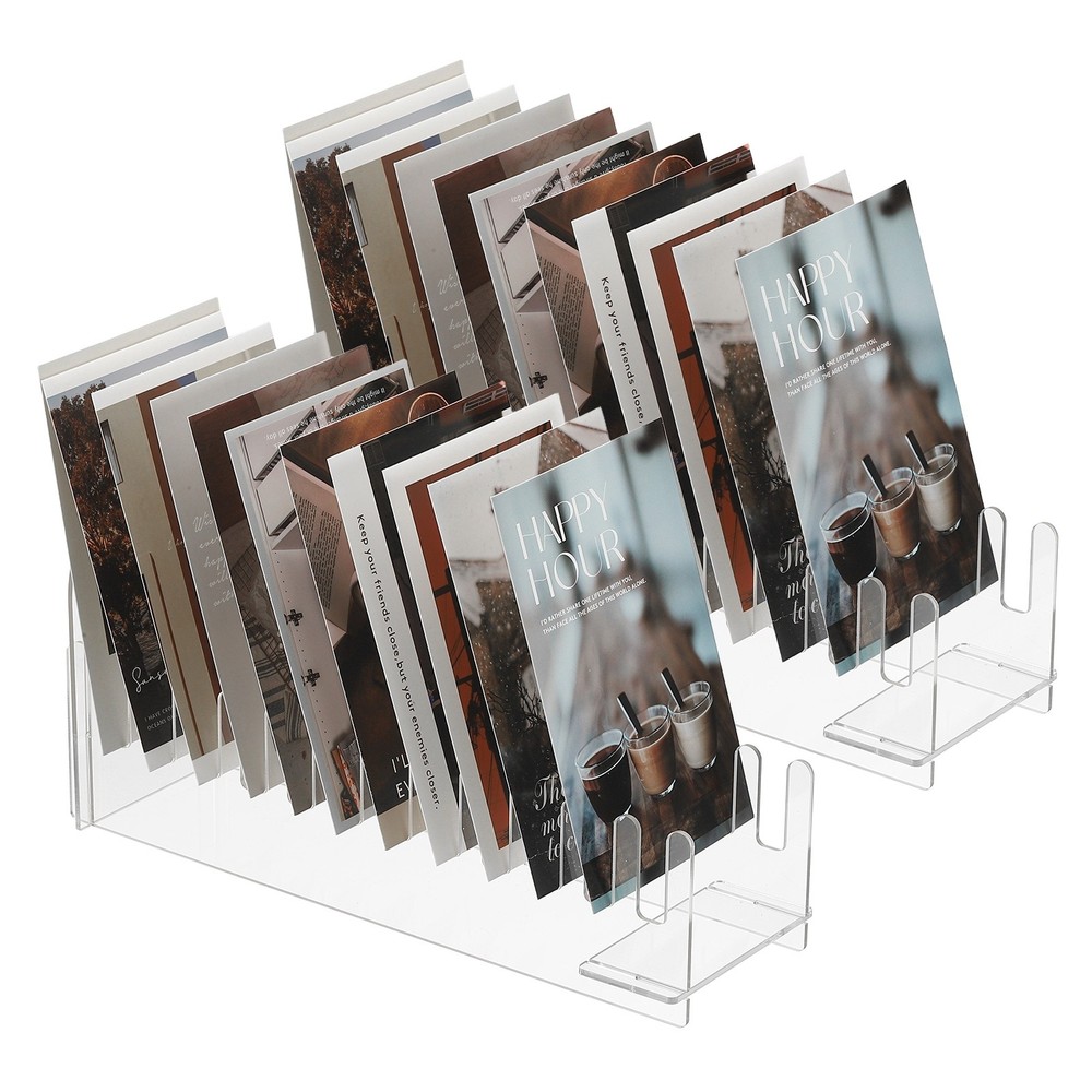 12-Tier 2Pack Clear Greeting Card Display Stand, Clear