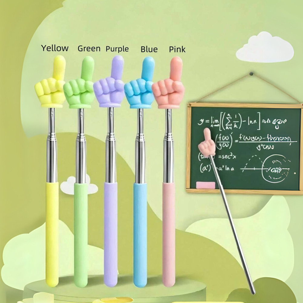 1Pc Pointer Finger Reading Stick Baton Reading Retractable Pen for Teach Office