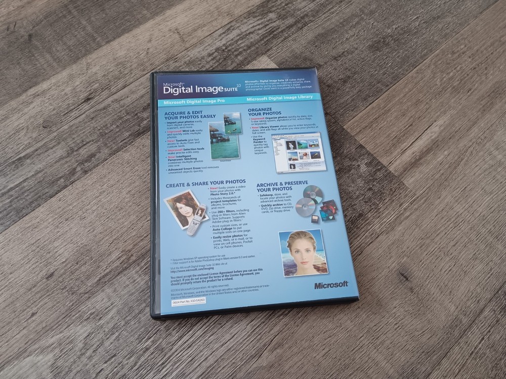 Microsoft Digital Image Suite 10.0 PC CD/DVD Rom 2004 2 Disc Set Windows