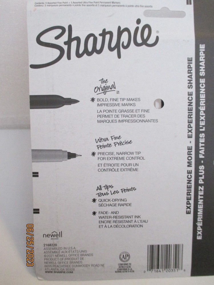 Sharpie Permanent Markers Variety Pack 10 Pack 2164637