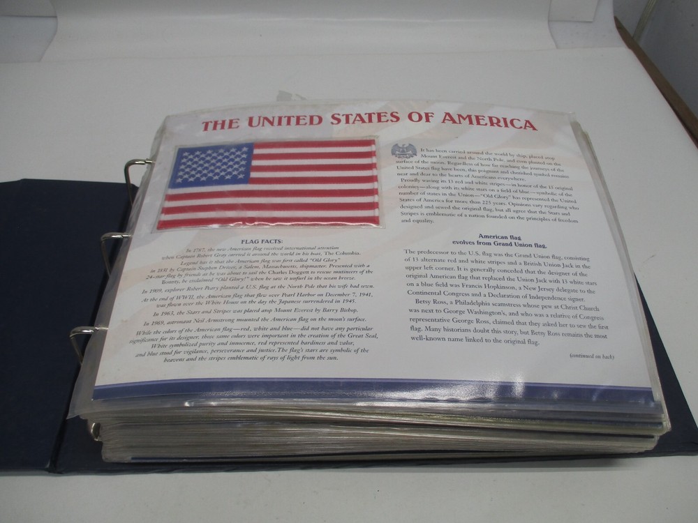 STATE FLAG PATCH COLECTION 51 Patches WILLABEE & WARD Binder CM3523
