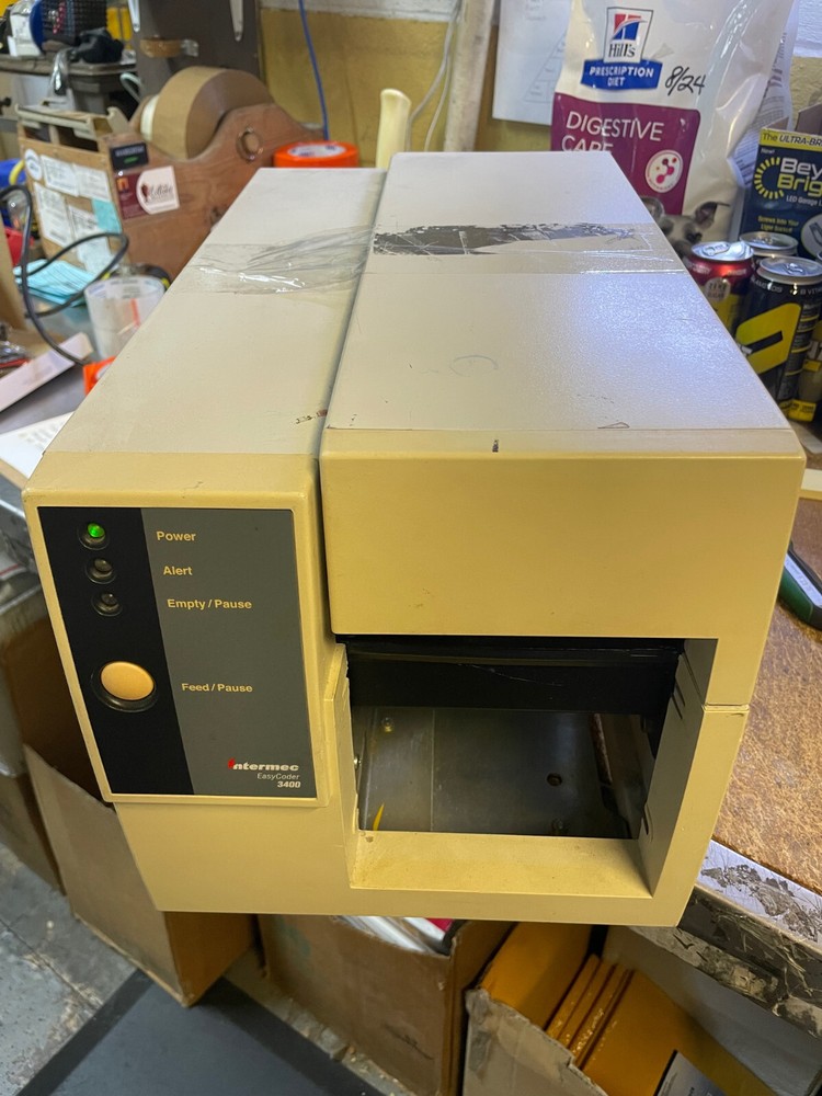 Used, Works - Intermec Technologies EasyCoder 3400 Thermal Label Barcode Printer