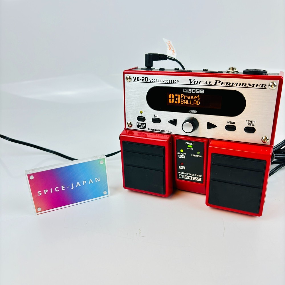 Boss VE-20 Vocal Performer Effects pedal for Vocal Multi-Effects processor Red