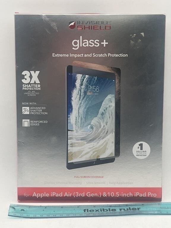 ZAGG Invisible Shield HD Glass+ Screen Protector for Apple 10.5 Inch iPad Pro -