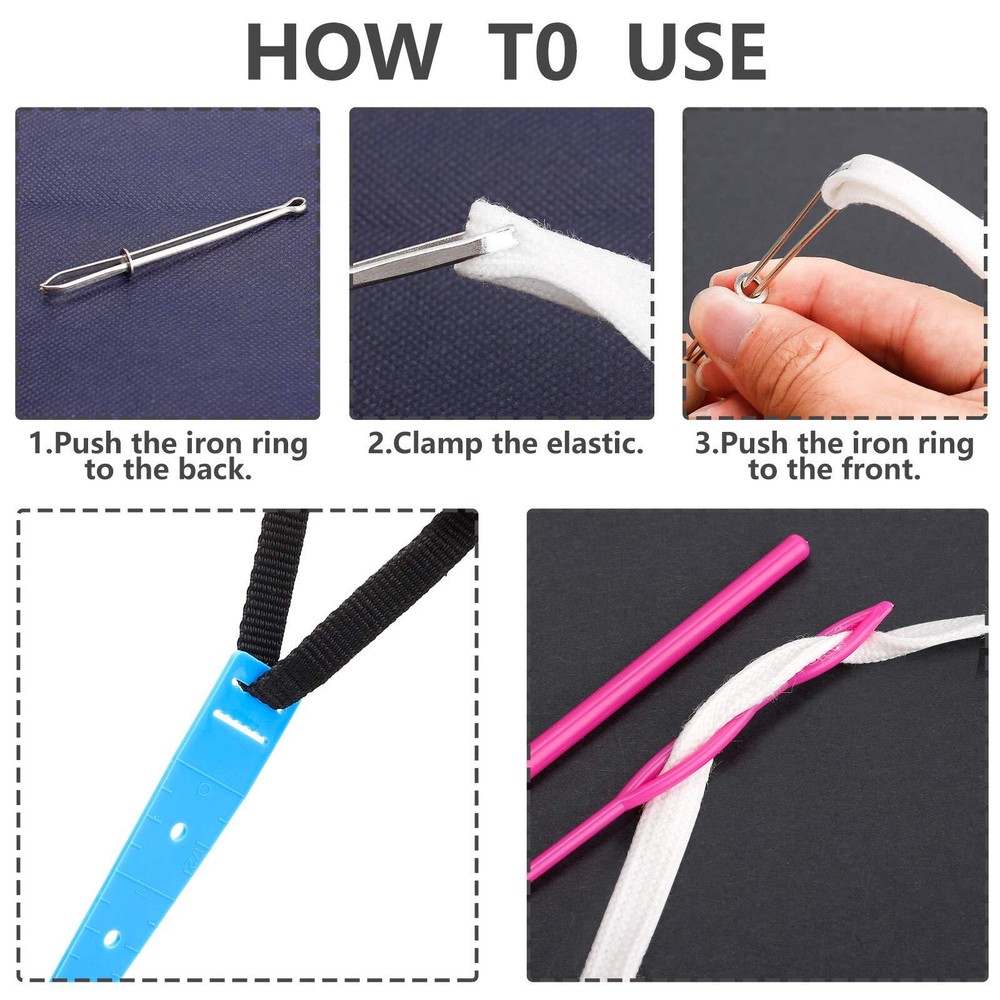 10 Pieces Bodkin Threader Drawstring Threader Set Drawstring Replacement Tool