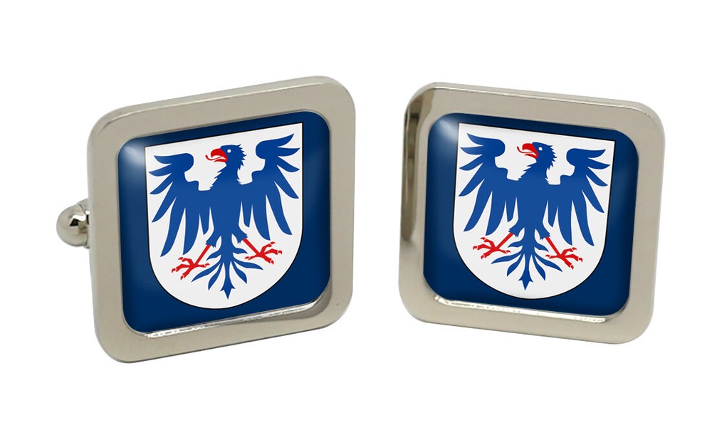 Värmland (Sweden) Square Cufflink in Chrome Box