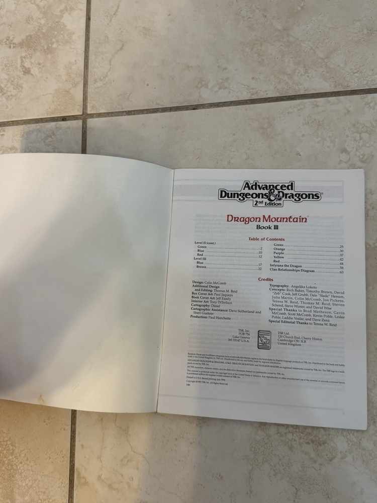 Advanced Dungeons and Dragons Dragon Mountain 2nd Ed. Book 3