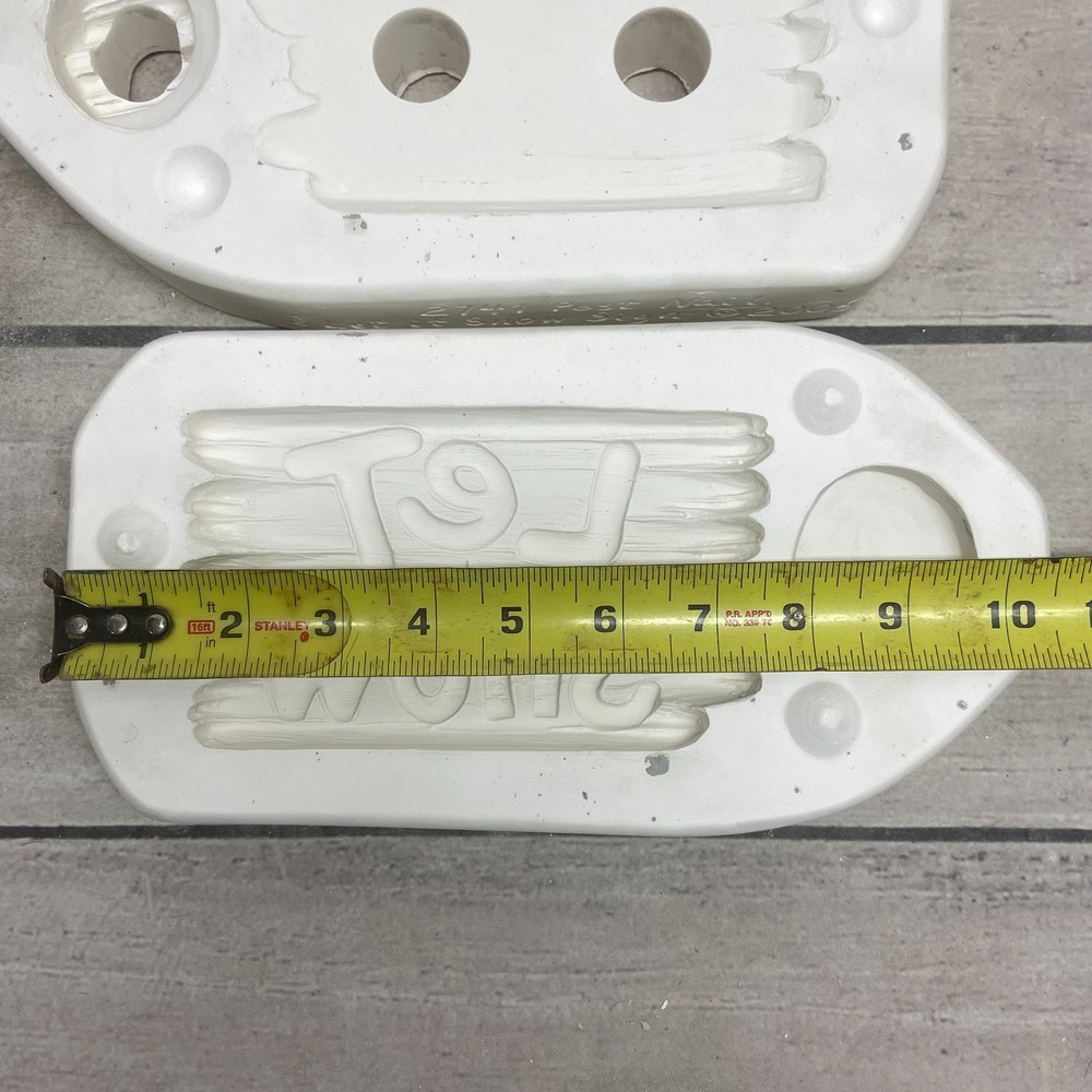 Clay Magic Ceramic Casting Mold Post Nail+ Let It Show Sign #2741