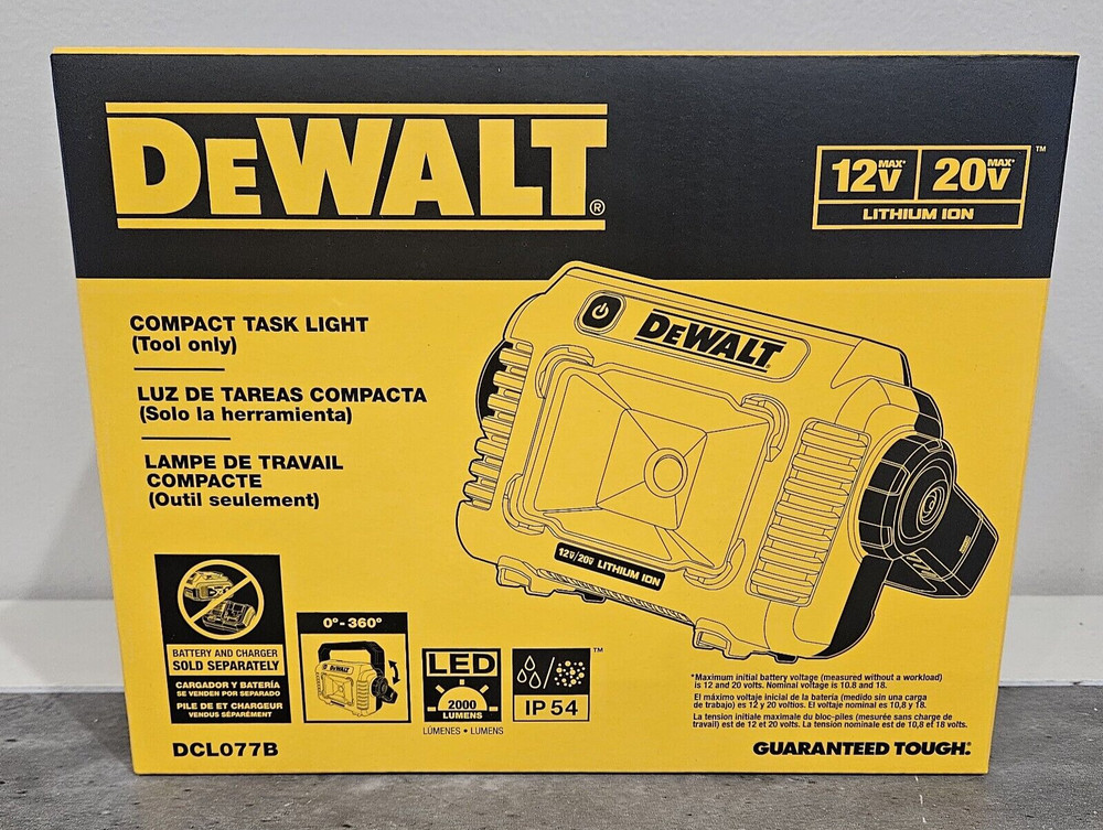 Brand New DeWalt 12v - 20v Max Compact LED Task Light DCL077B (Tool Only)