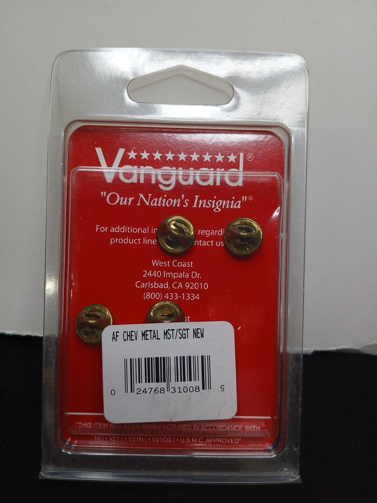 US Air Force Technical Sergeant E-6 Chevron Insignia Lapel Pin