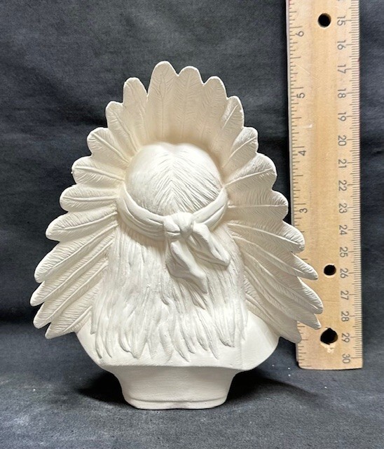 ~RiverView Ceramic Bisque Indian Chief Ready to Paint~