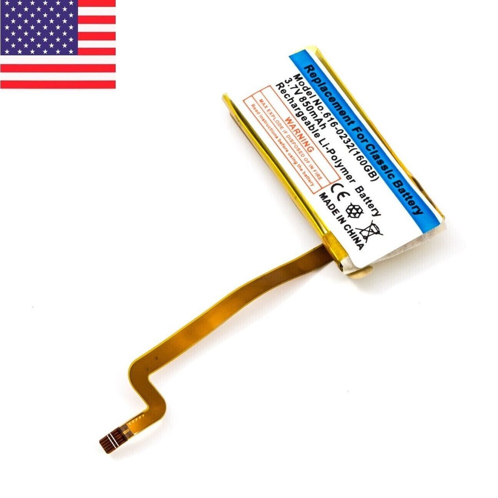 850 mAh Replacement Battery iPod Classic 5th 6th Generation A1238 A1136 Thick